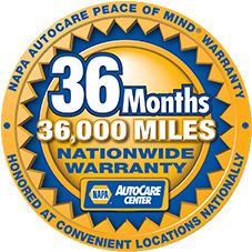36 Months 36,000 Miles NAPA Warranty | Sunshine Service Brake & Alignment